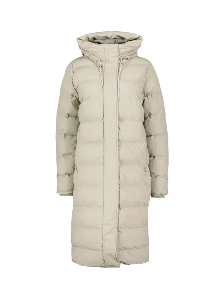 Stone grey halflange parka met capuchon Glaze Tantä