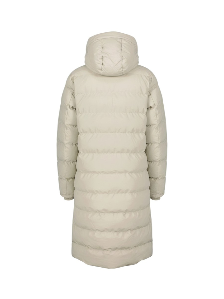 Stone grey halflange parka met capuchon Glaze Tantä