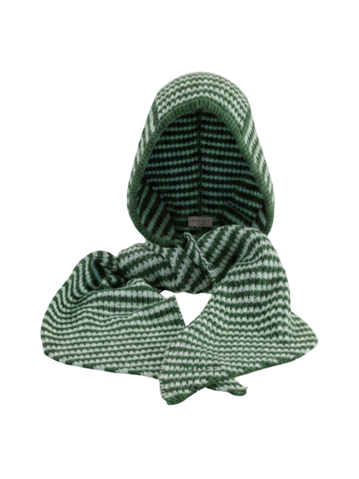 Groene sjaal met capuchon Waoww Indee