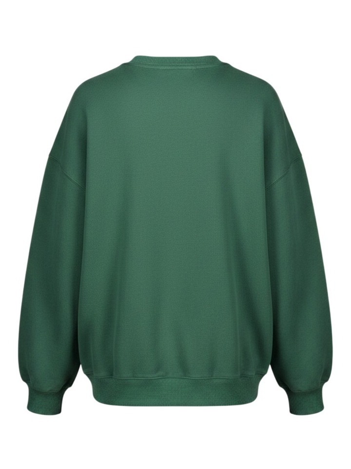 Groene sweater met ronde hals Wakame Indee