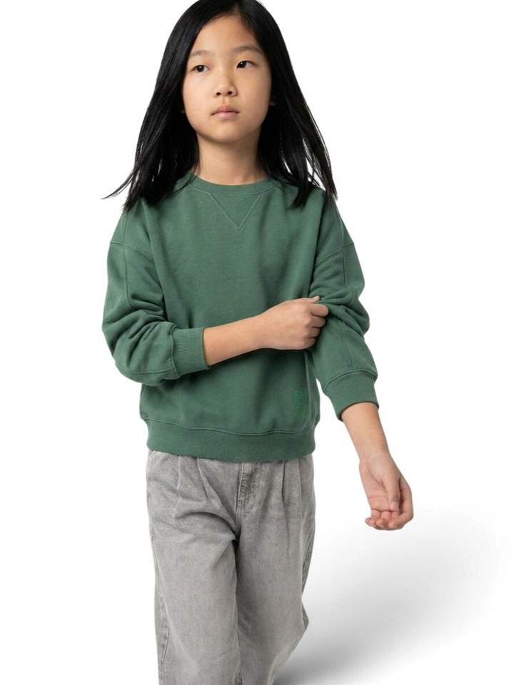 Groene sweater met ronde hals Wakame Indee