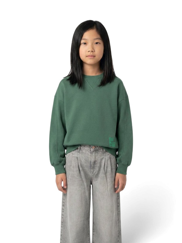 Groene sweater met ronde hals Wakame Indee
