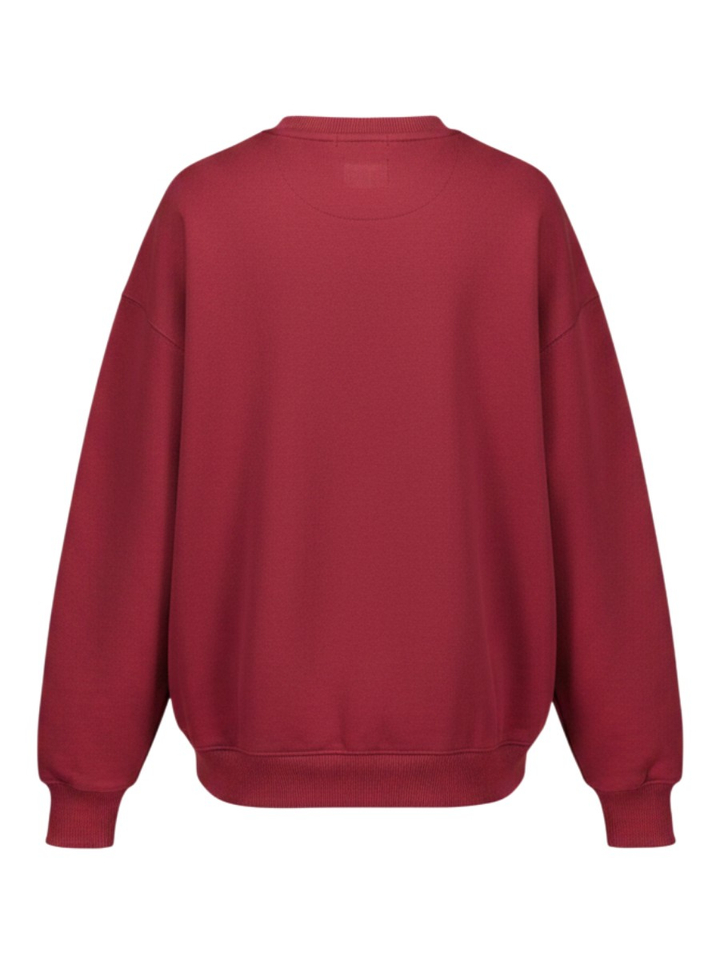 Rode sweater met blauw logo Wakame Indee