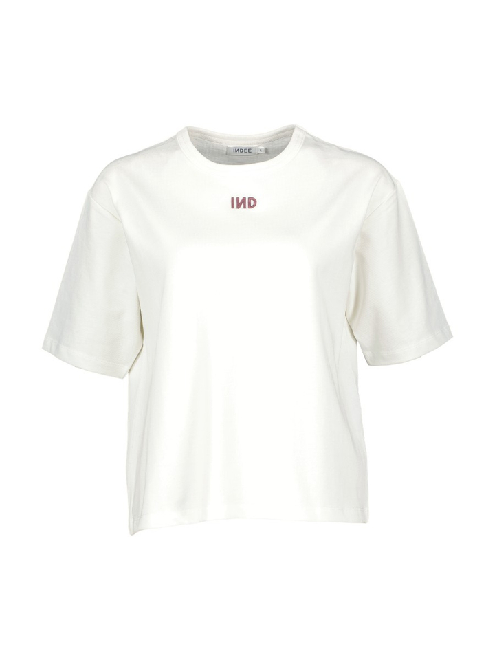 Witte T-shirt Wallis Indee