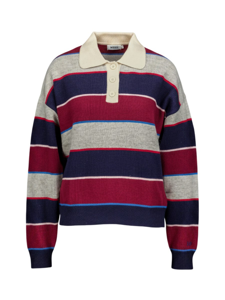 Multicolor wollen trui met polokraag Wishes Indee