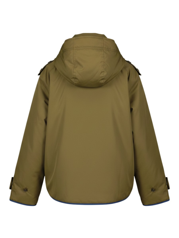 Kaki groene jas met ruit motief detail Windy Indee