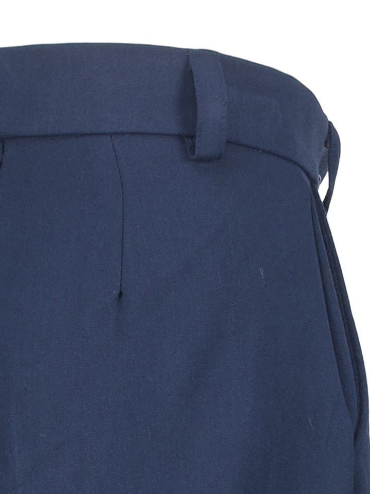 Blauwe wijde broek met bandplooi Weekend Indee