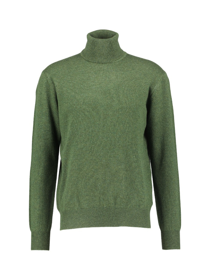 Groene lamswollen rolkraag Osborne