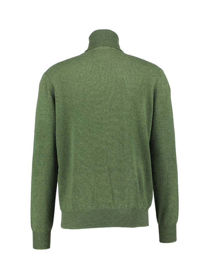 Groene lamswollen rolkraag Osborne