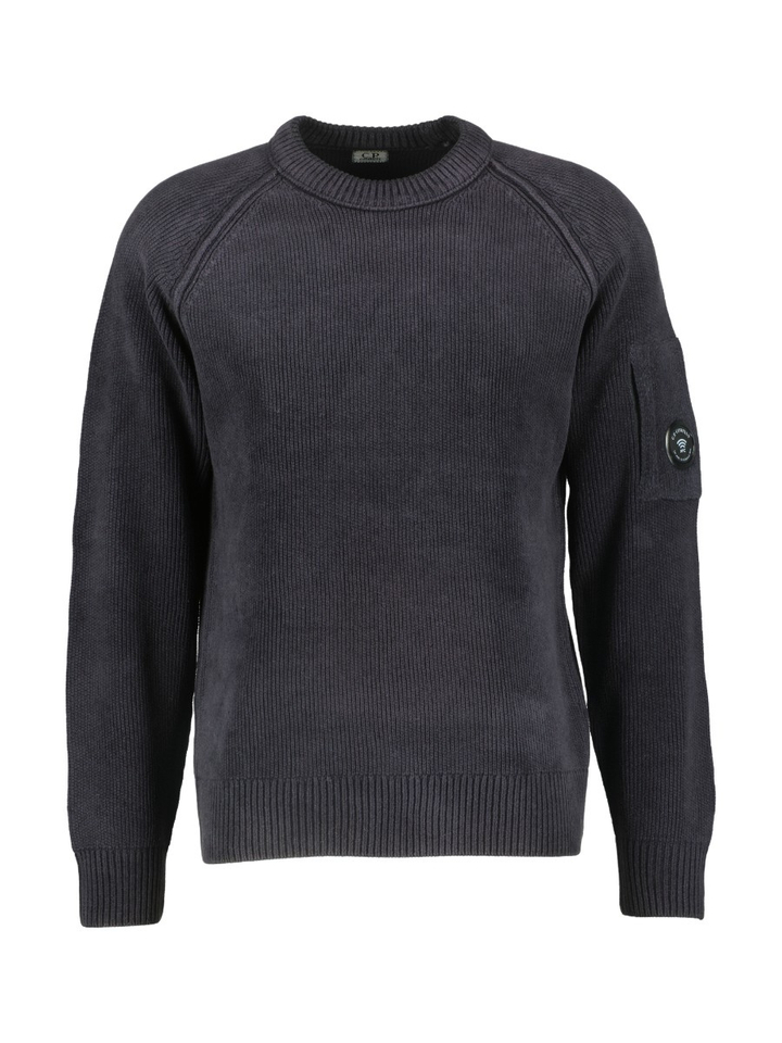 Donkerblauwe trui met ronde hals CP Company