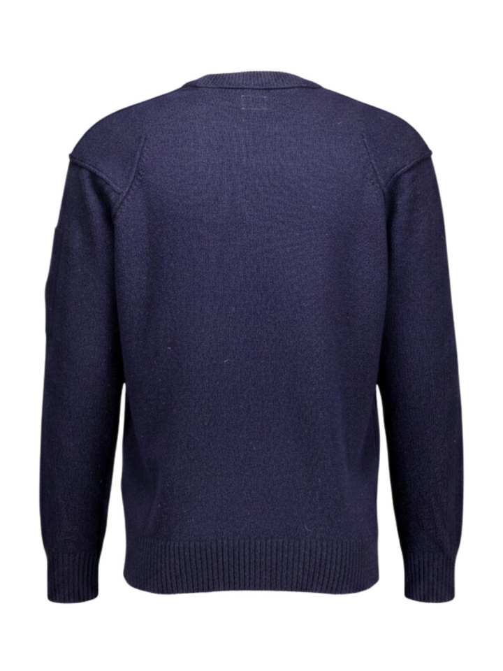 Donkerblauwe trui met ronde hals CP Company