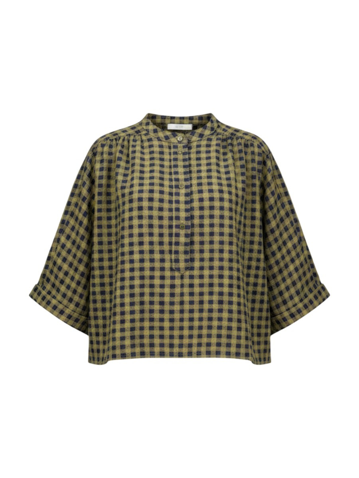 Groene geruite bloes Jess By-Bar