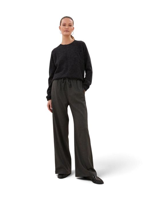 Donkergrijze pull met ronde hals Polly By-Bar