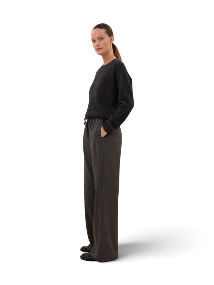 Donkergrijze pull met ronde hals Polly By-Bar