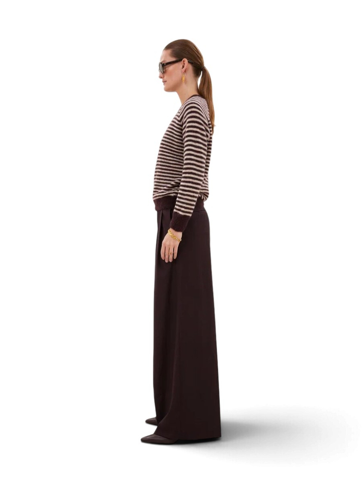 Burgundy met wit gestreepte trui SALLY By-Bar