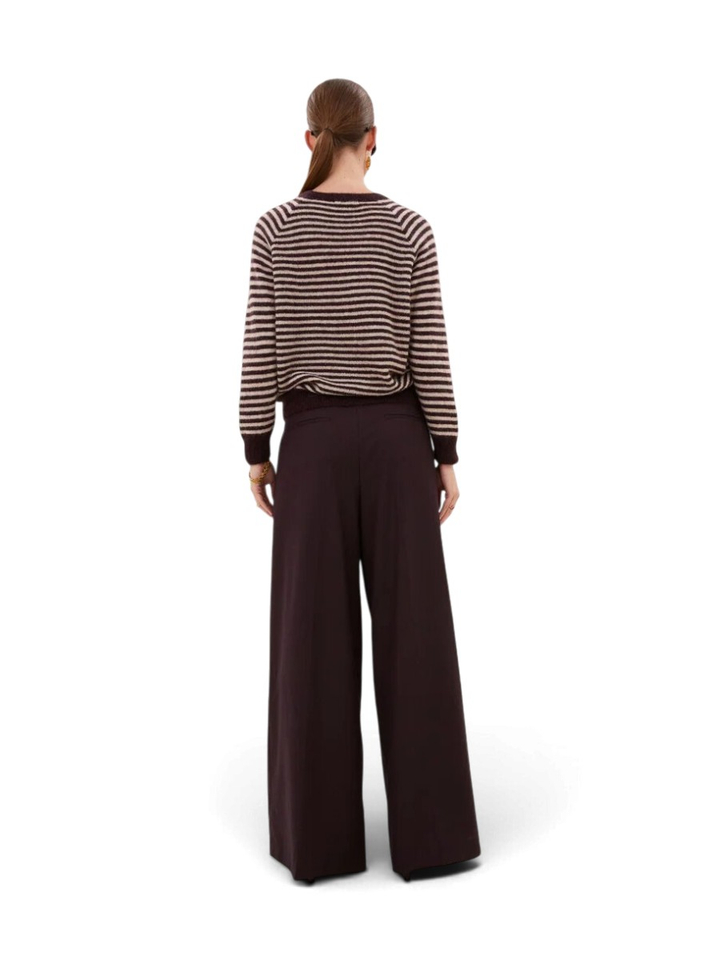 Burgundy met wit gestreepte trui SALLY By-Bar
