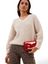 Beige v-hals trui Lune By-Bar