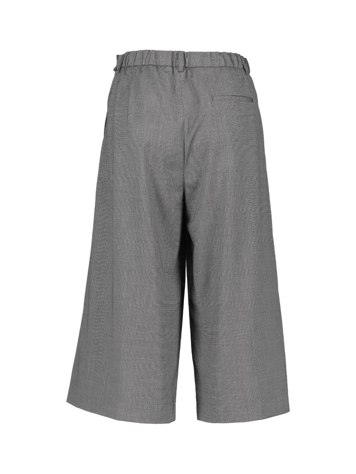 Donkergrijze bermuda short met bandplooien en elastische tailleband Mowi By-Bar