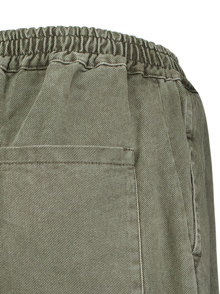 Groene barrel fit broek met elastiek Davi By-Bar