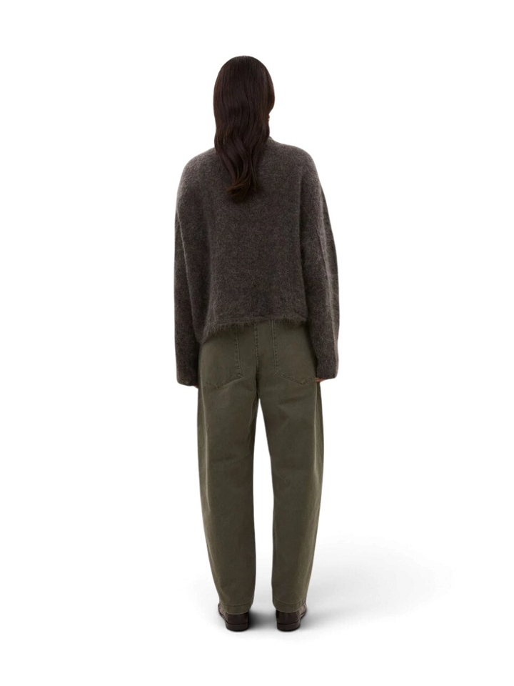 Groene barrel fit broek met elastiek Davi By-Bar