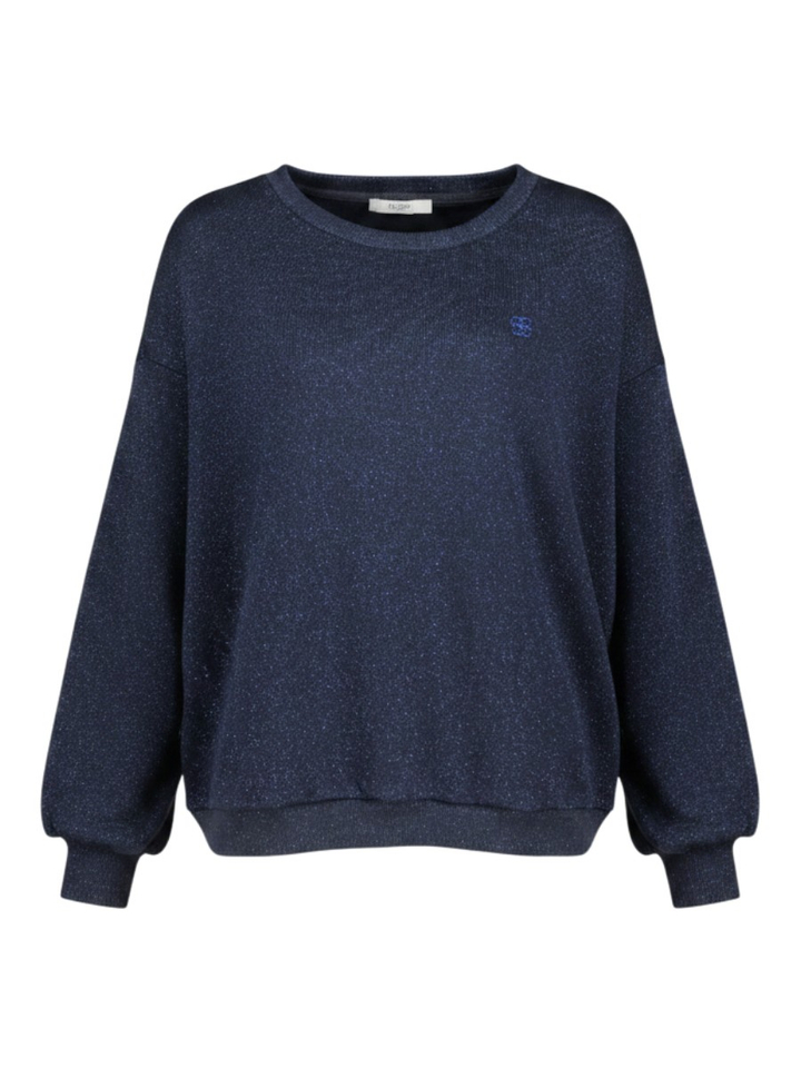 Donkerblauwe trui met glitters LILI SPARKLE By-Bar