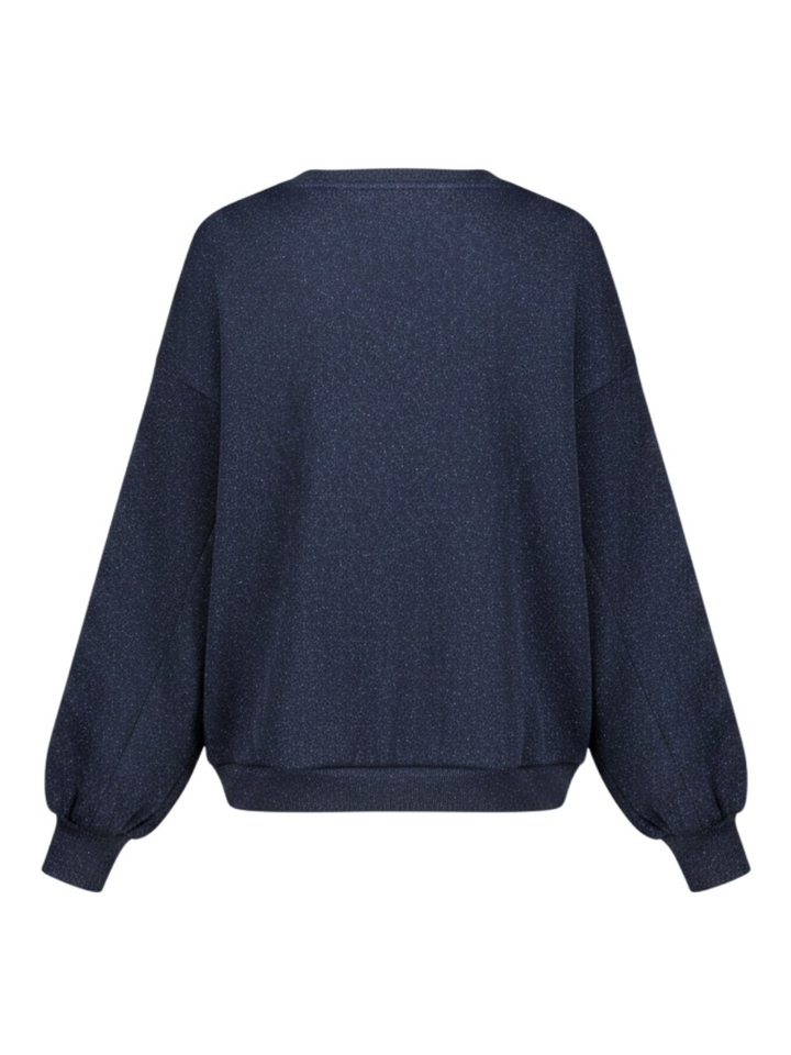 Donkerblauwe trui met glitters LILI SPARKLE By-Bar