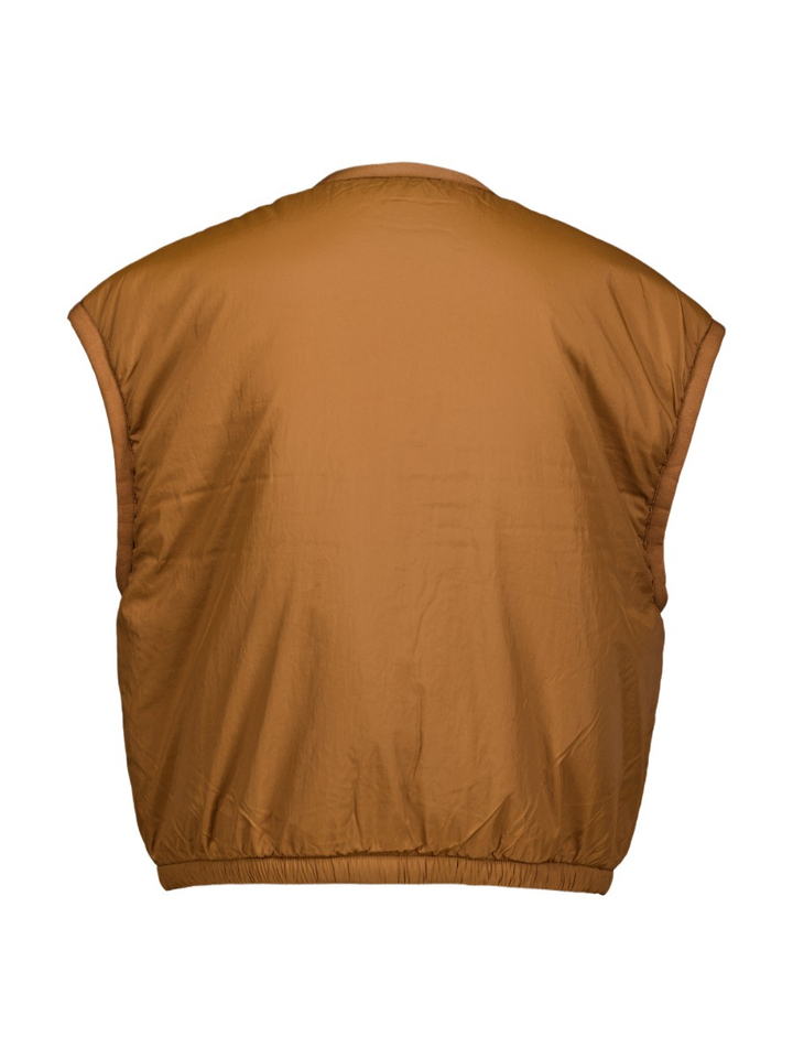 Bruine bodywarmer met teddyvoering Gio By-Bar