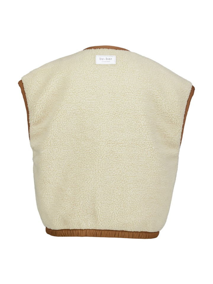 Bruine bodywarmer met teddyvoering Gio By-Bar