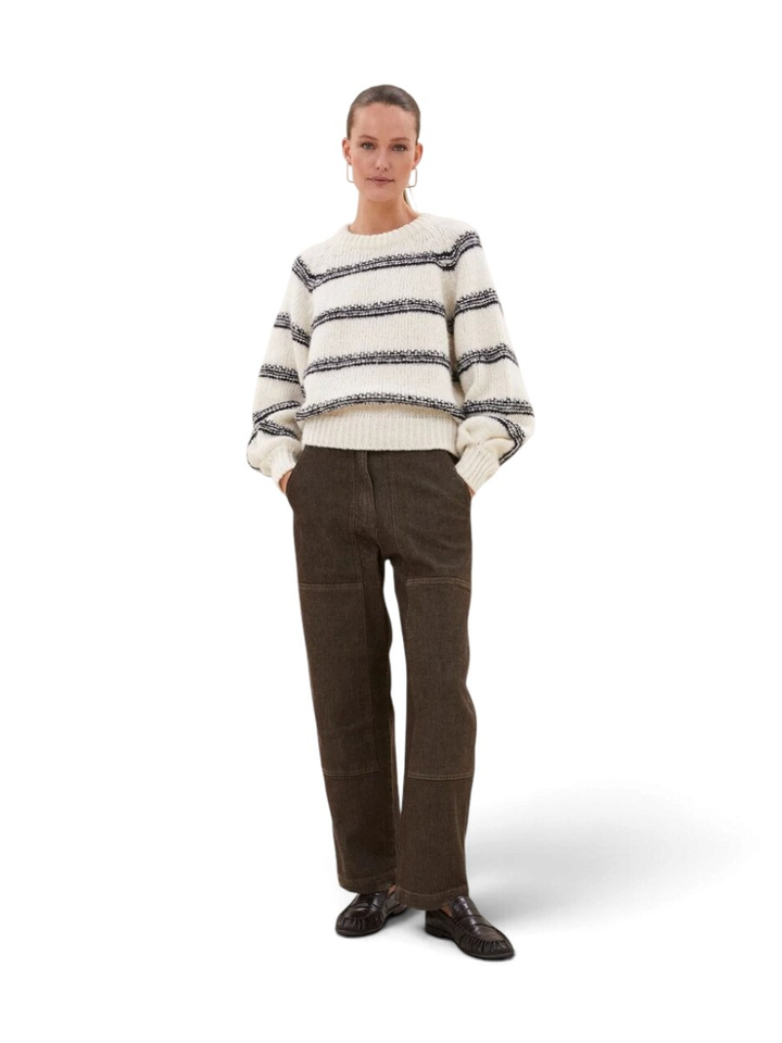 Bruine jeans met losvallende pasvorm JENNA By-Bar