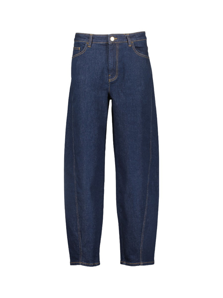 Donkerblauwe straight fit jeans 