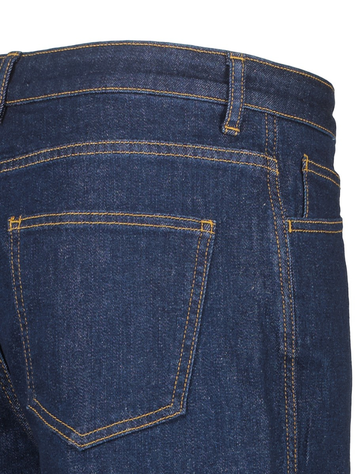 Donkerblauwe straight fit jeans 