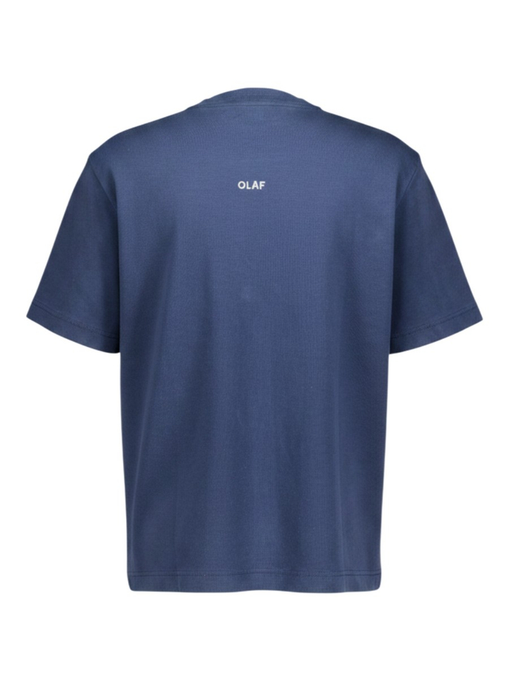 Blauwe t-shirt met ronde hals OLAF