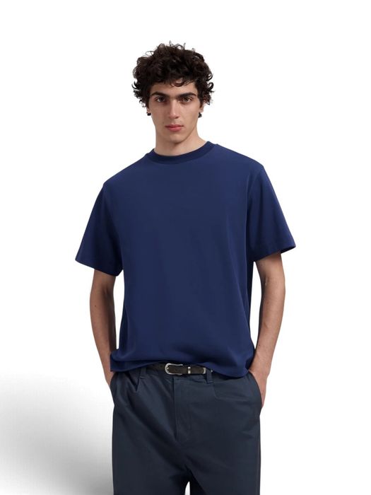 Blauwe t-shirt met ronde hals OLAF
