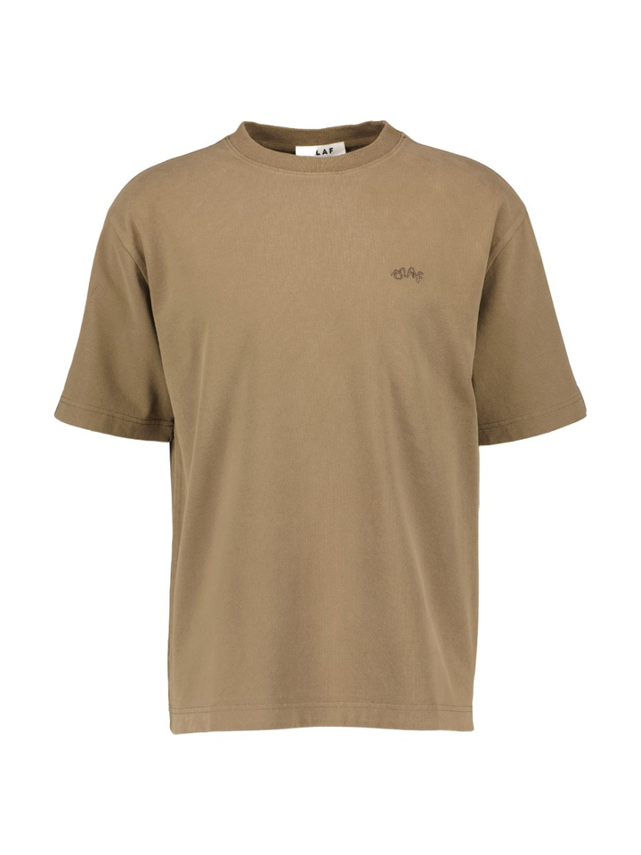 Taupe kleurige katoenen T-shirt Olaf