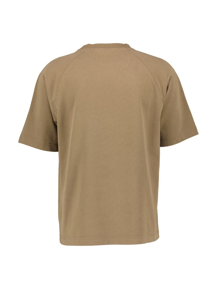 Taupe kleurige katoenen T-shirt Olaf