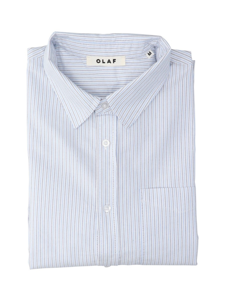 Blauw gestreept hemd Olaf