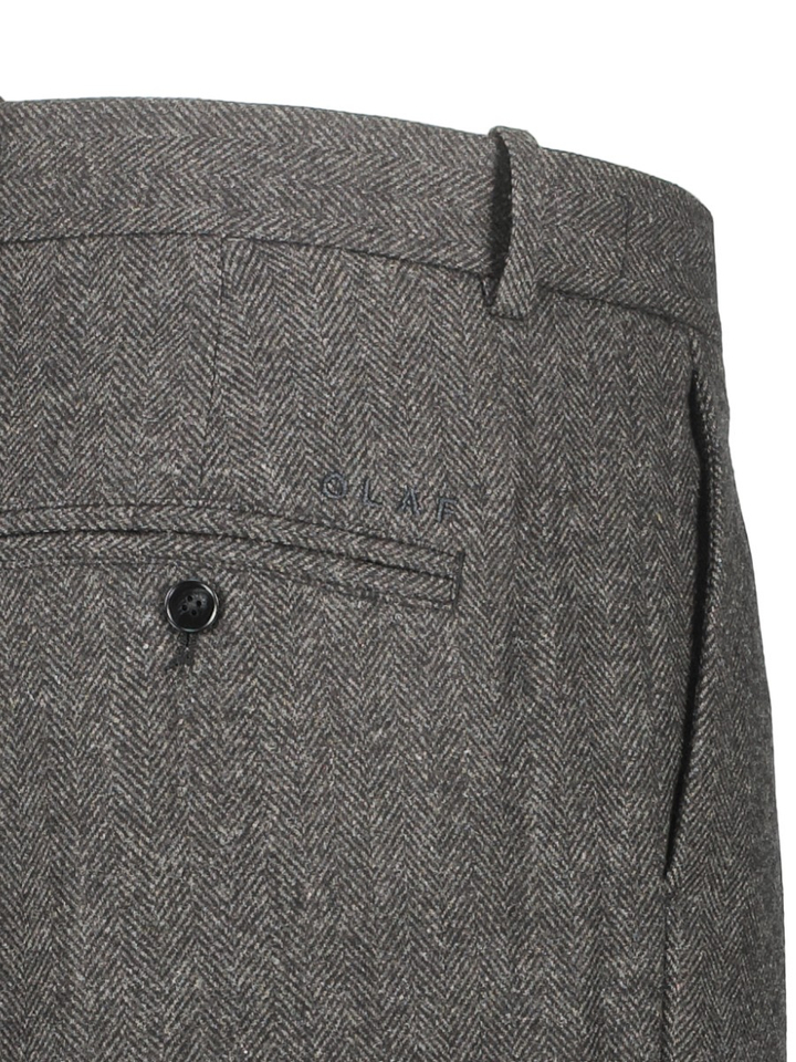 Donkergrijze geklede broek Olaf