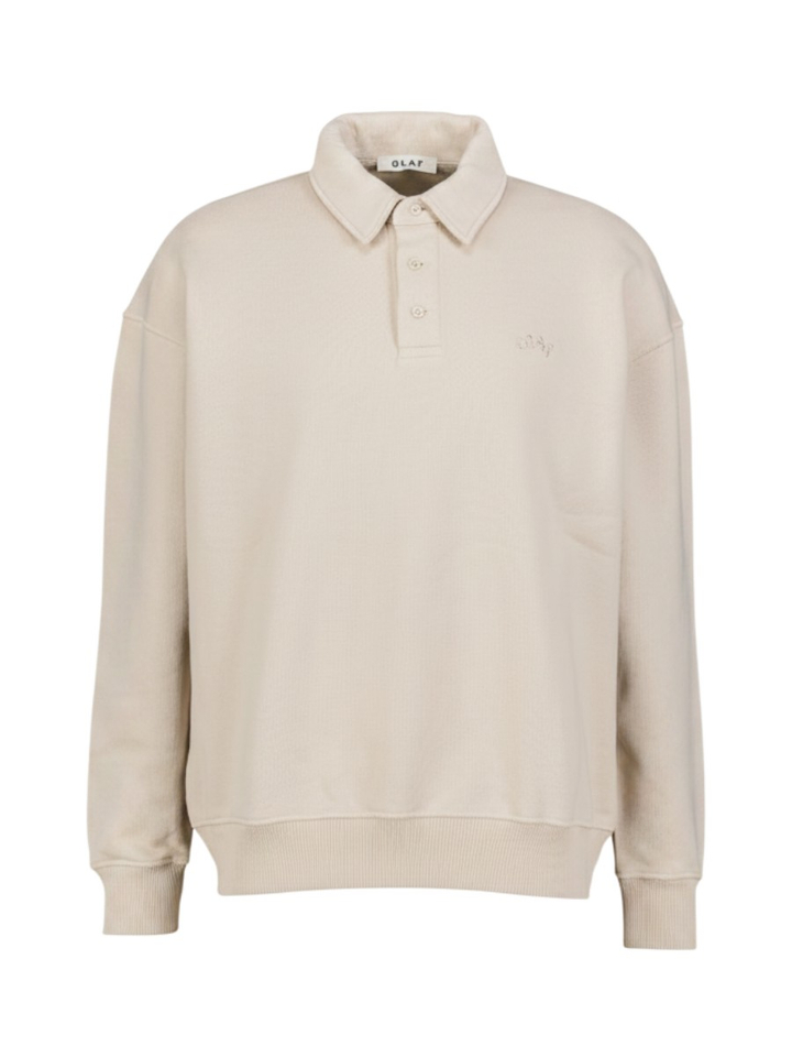 Beige longsleeve polo Olaf