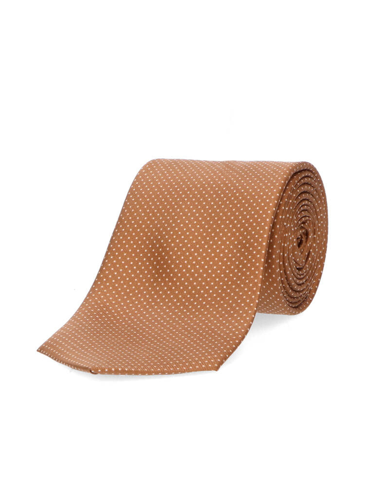 Bruine das met bolletejes in zijde Marchesi Di Como 