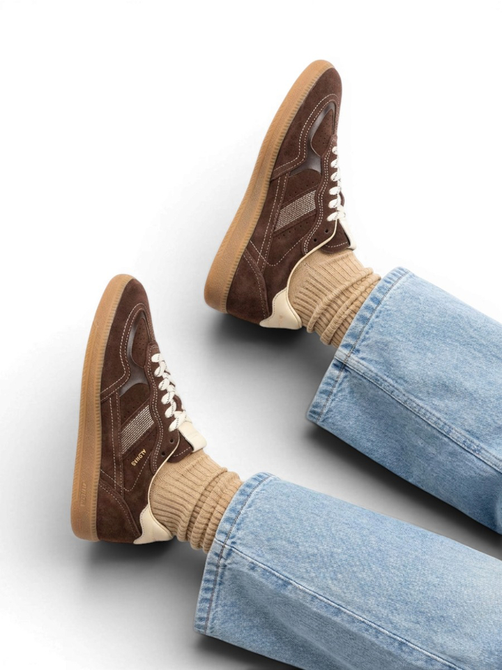 Rife chocolade cream lage sneakers Alohas 