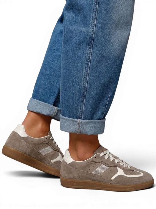 Ripe taupe leder lage sneakers Alohas