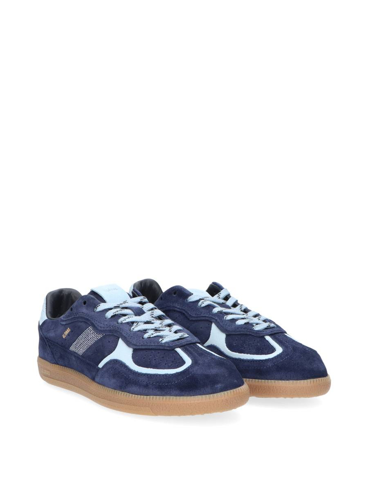 Rife blue tones lederen lage sneakers Alohas 