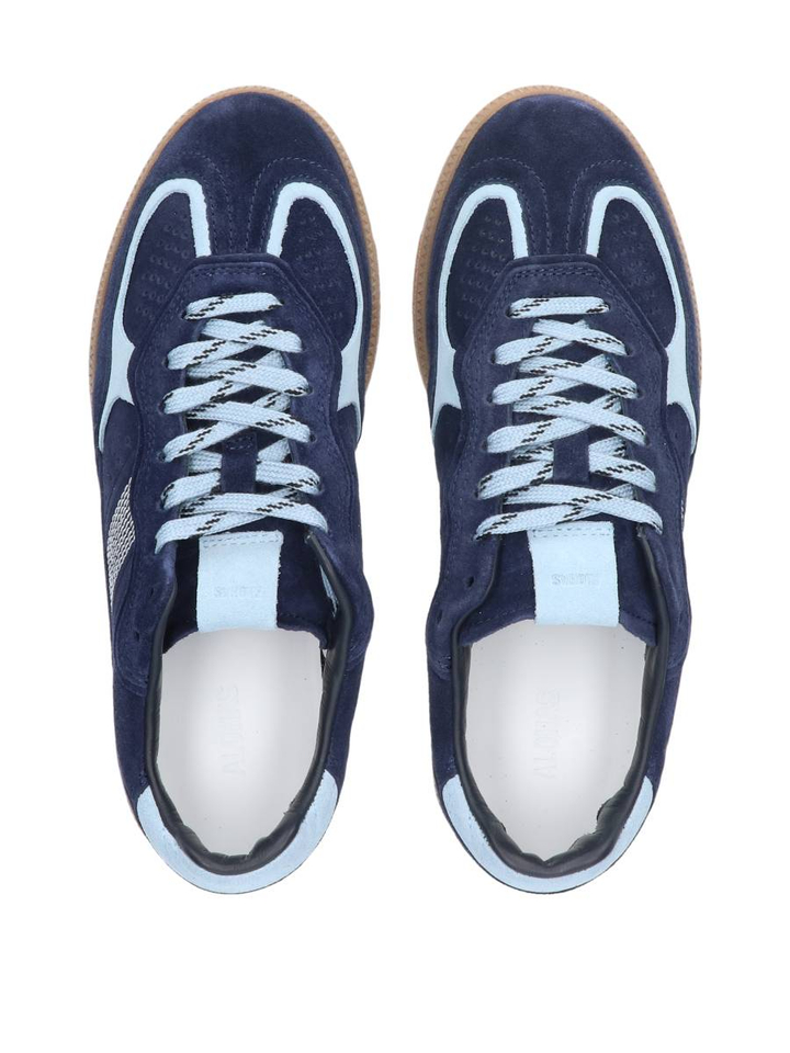 Rife blue tones lederen lage sneakers Alohas 