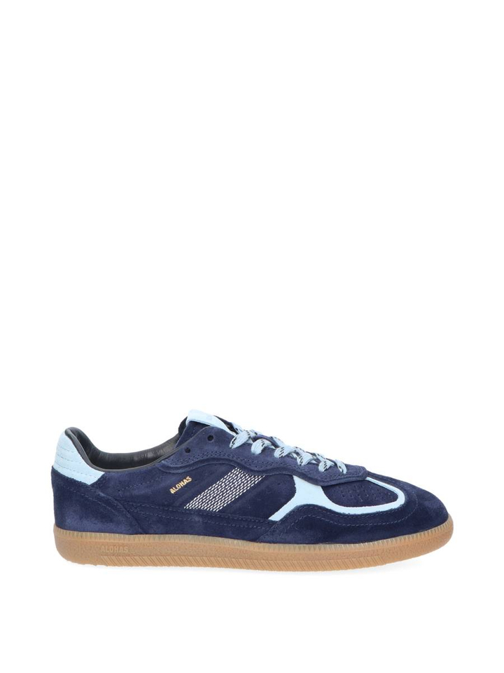 Rife blue tones lederen lage sneakers Alohas 