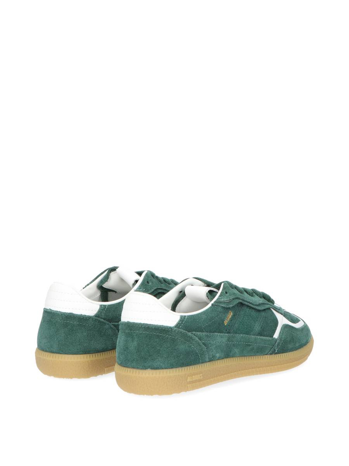 Rife forest green leather lage sneakers Alohas 