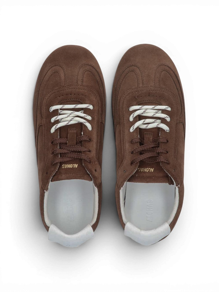 Donkerbruine lage sneakers Alohas