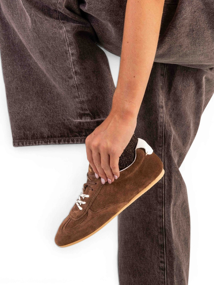 Donkerbruine lage sneakers Alohas