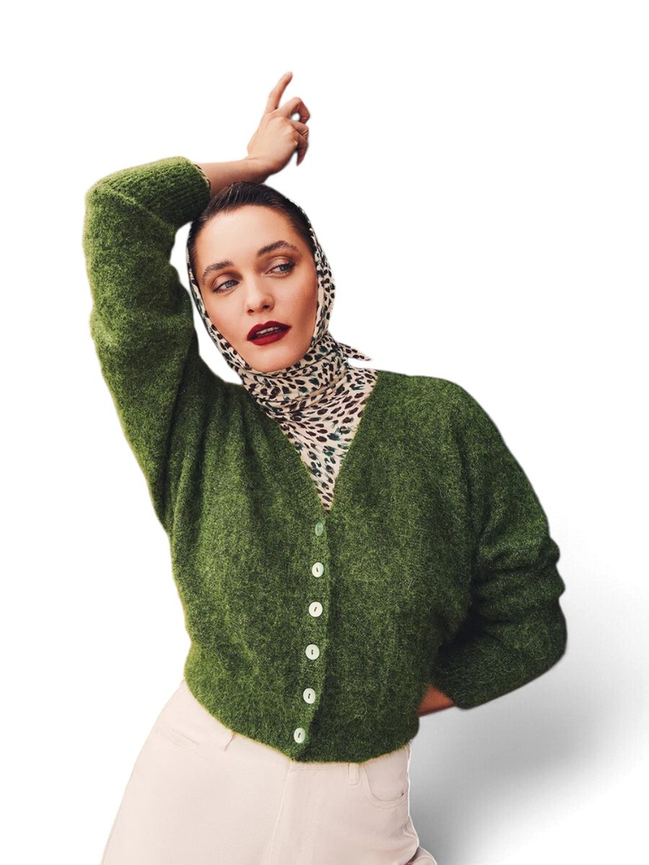 Groene gilet met knoopsluiting Puzzle Julia June
