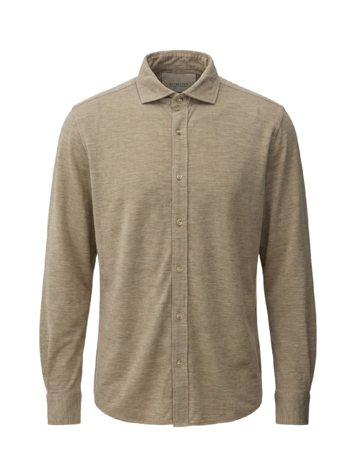 Beige katoenen hemd (regular fit) met lange mouwen Dstrezzed