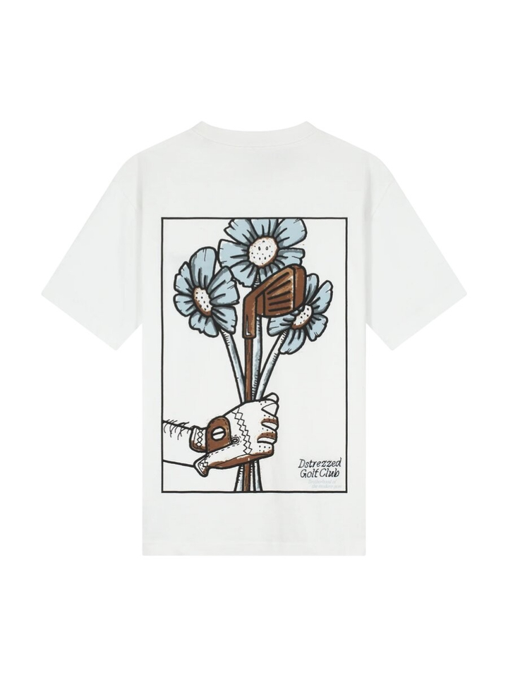 Witte katoenen T-shirt met opdruk Dstrezzed 